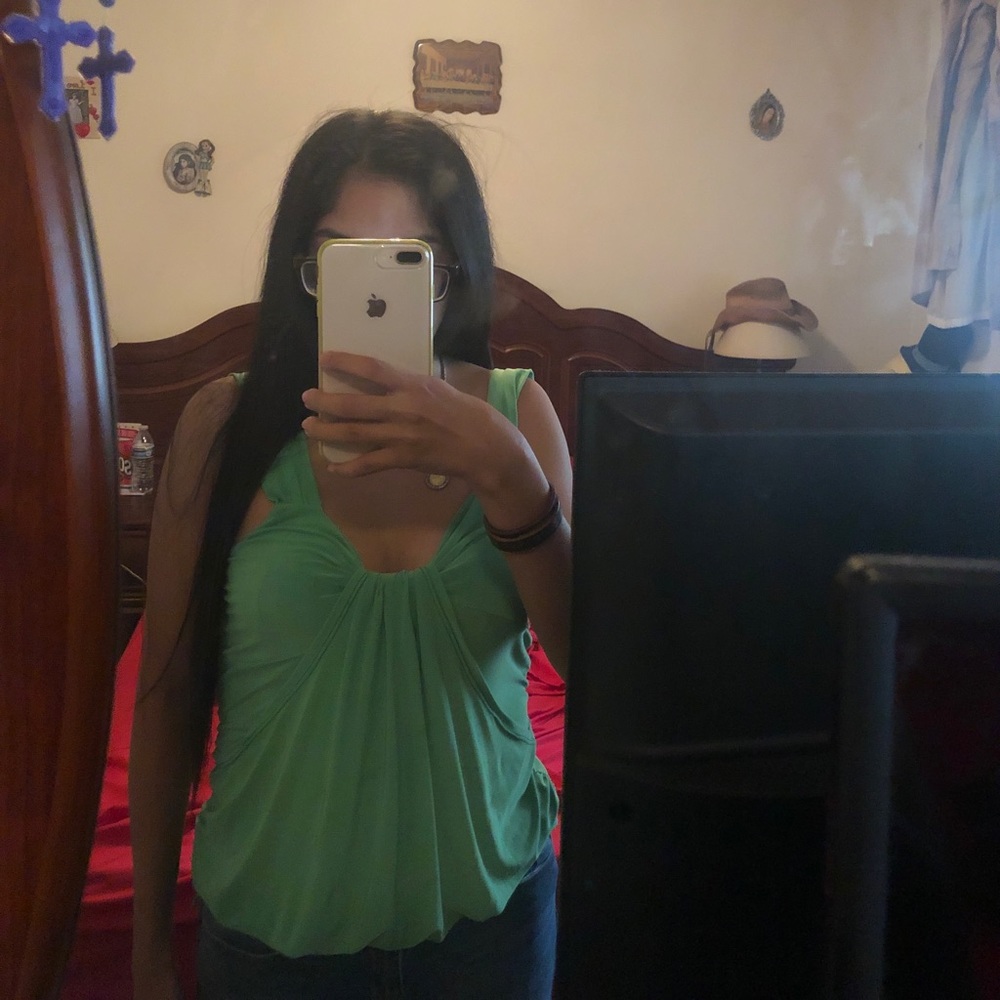 Green tank top